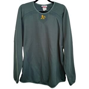 Oakland A's Green Authentic Majestic Athletic Thermabase Crewneck LongSleeve XXL
